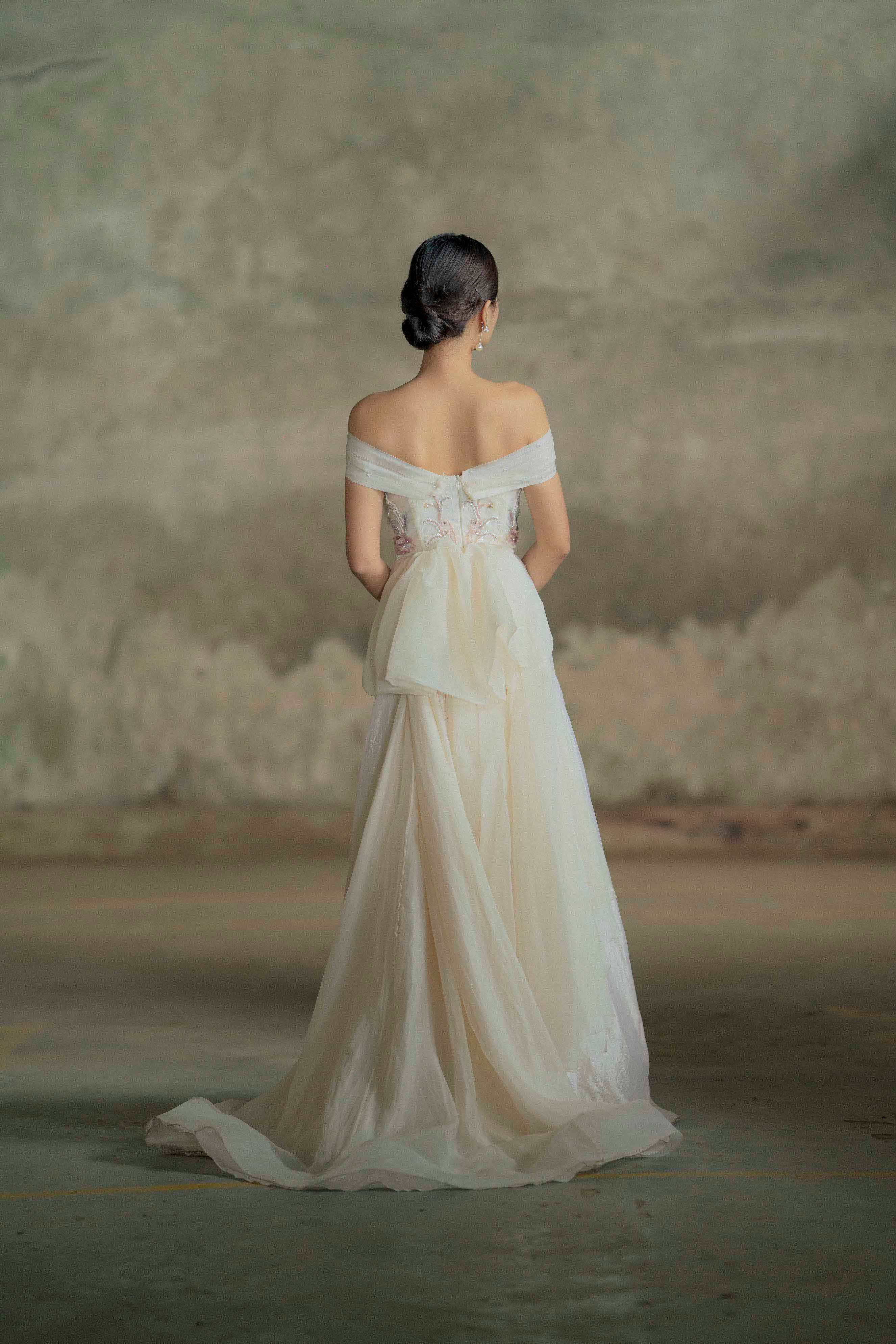 Moss Rose Embroidered Gown