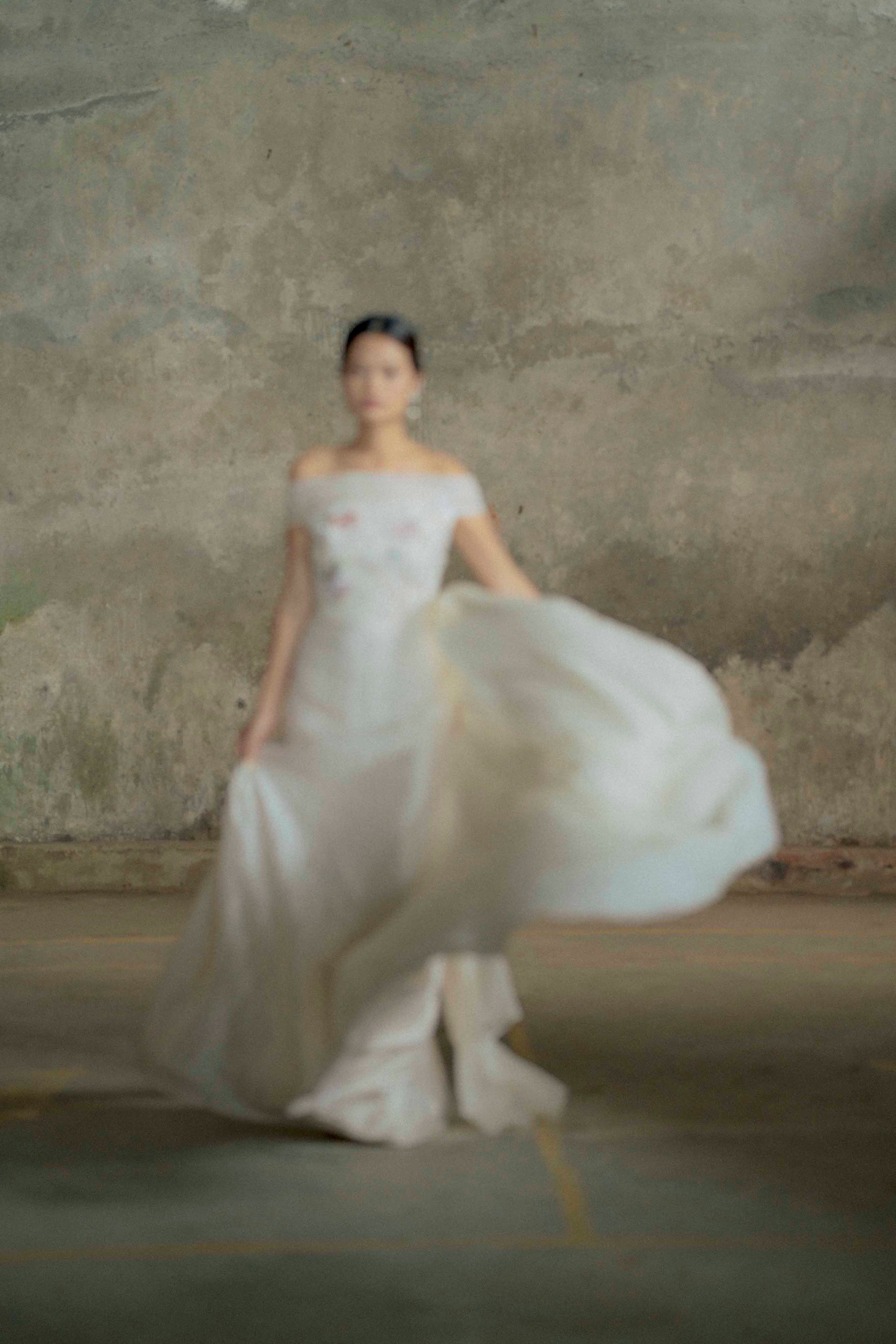 Moss Rose Embroidered Gown