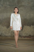 Asymmetric Embroidered Coat