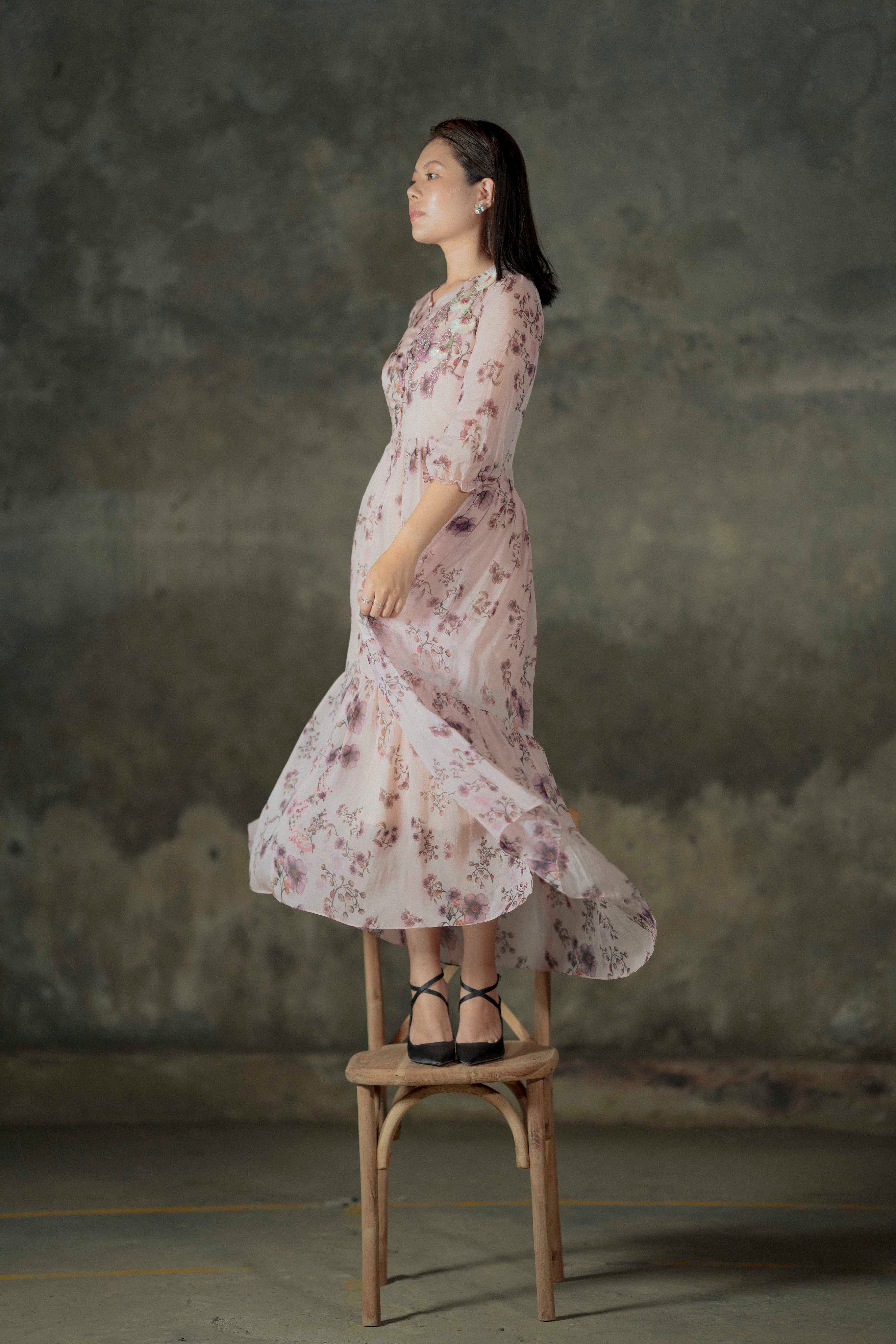 Printed Tiered Dress