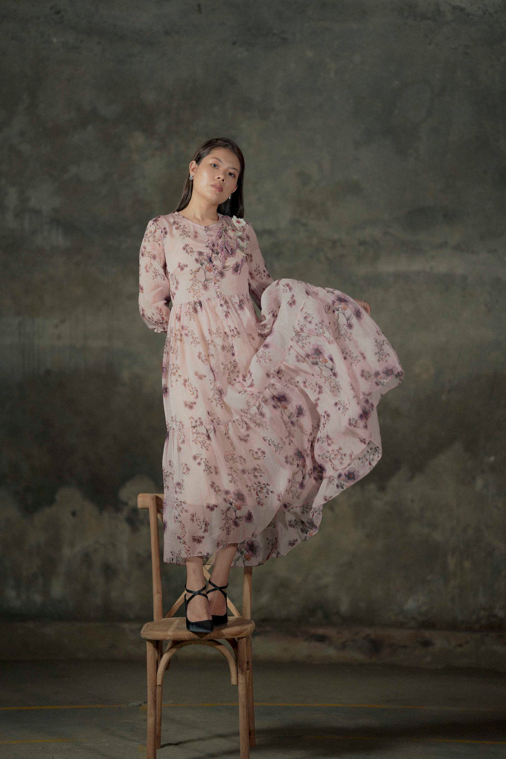 Printed Tiered Dress