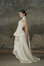 Hand Woven Asymmetric Gown