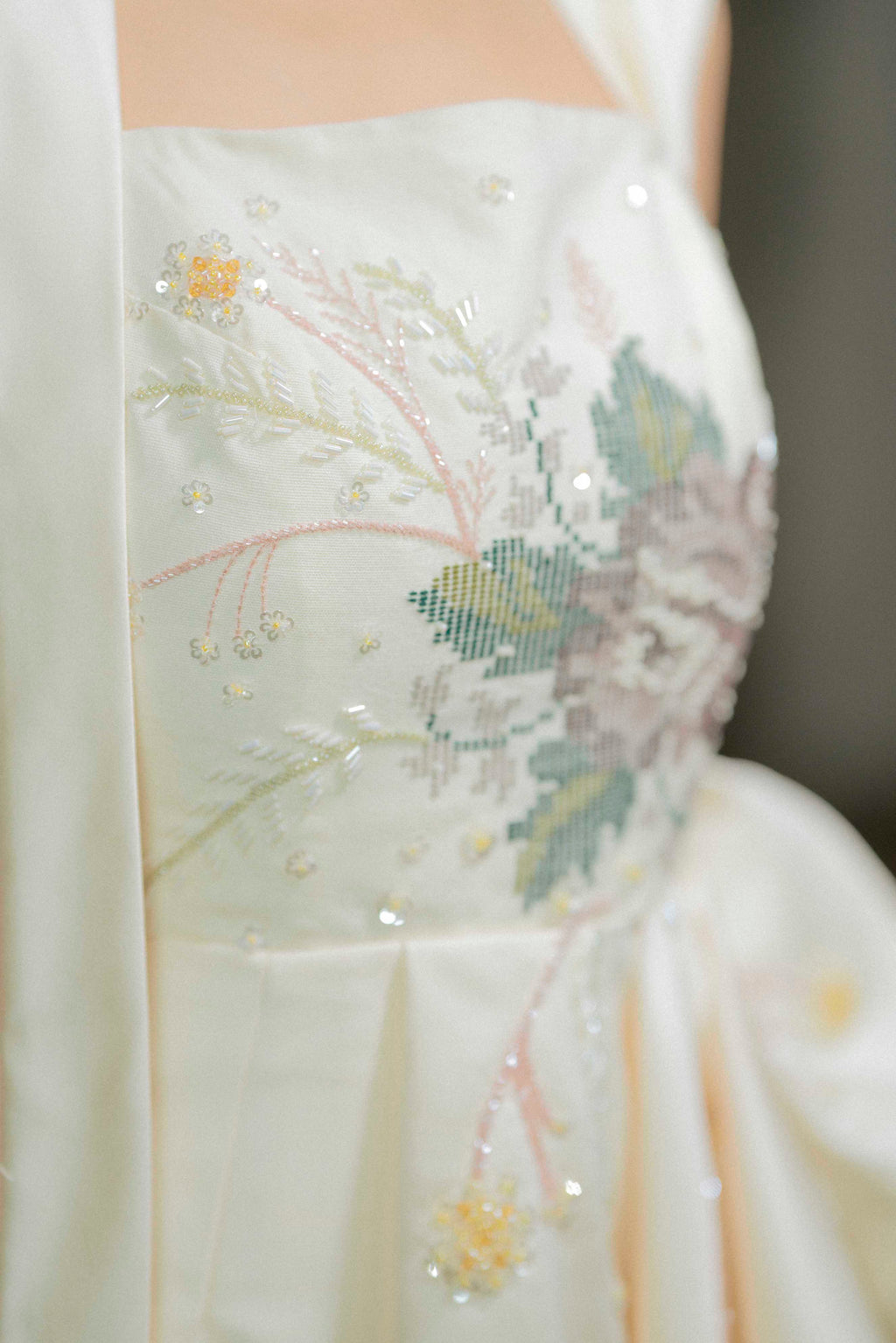 Hand Woven Asymmetric Gown
