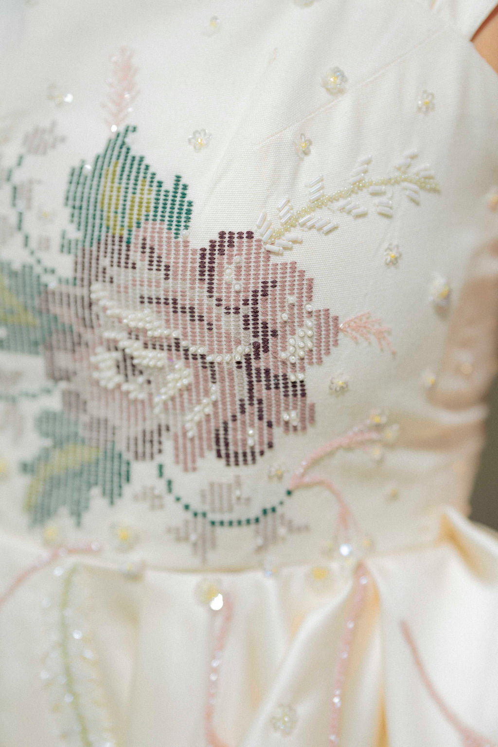 Hand Woven Asymmetric Gown