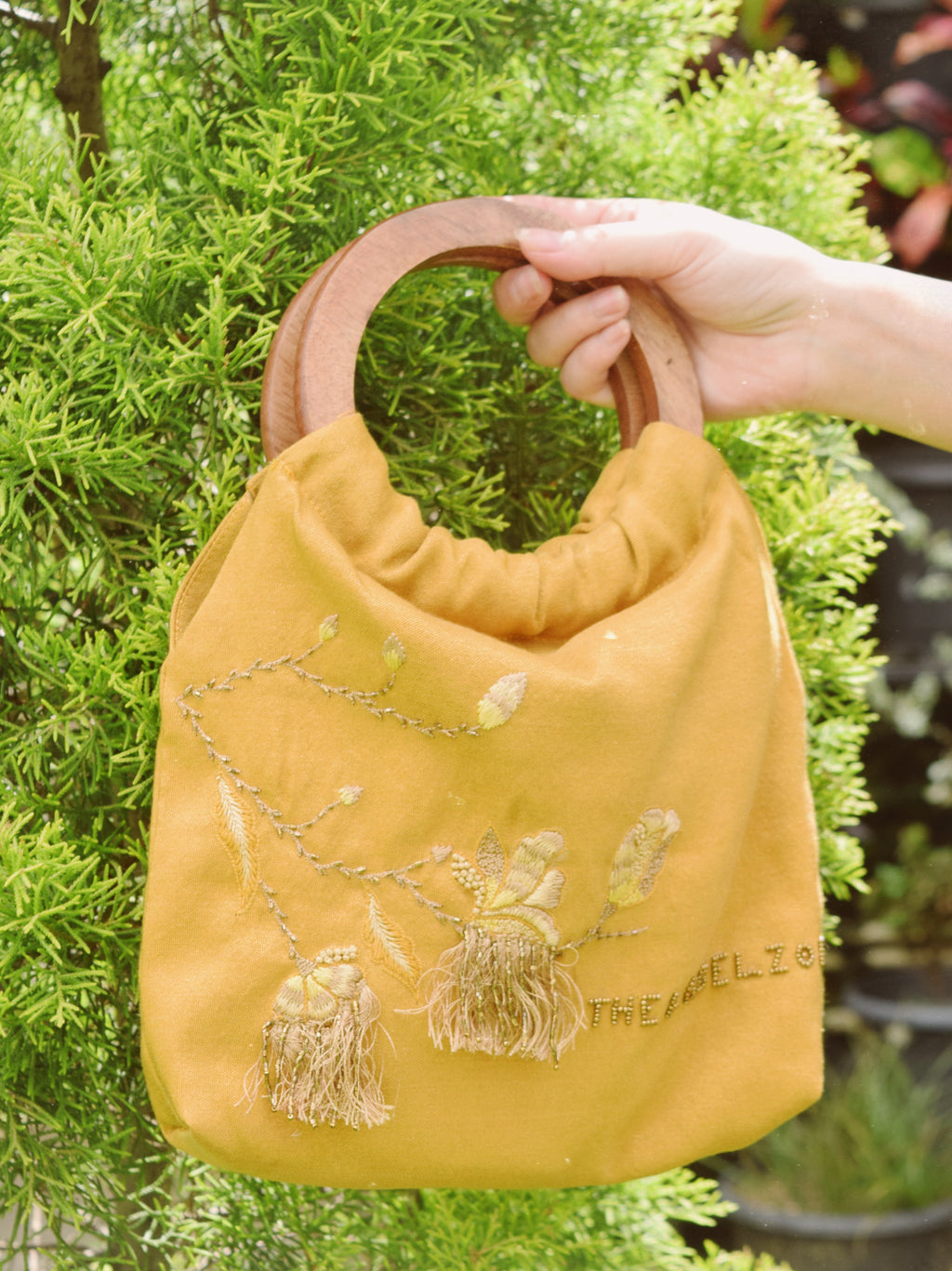 Vaube Floral Bag Mustard Yellow