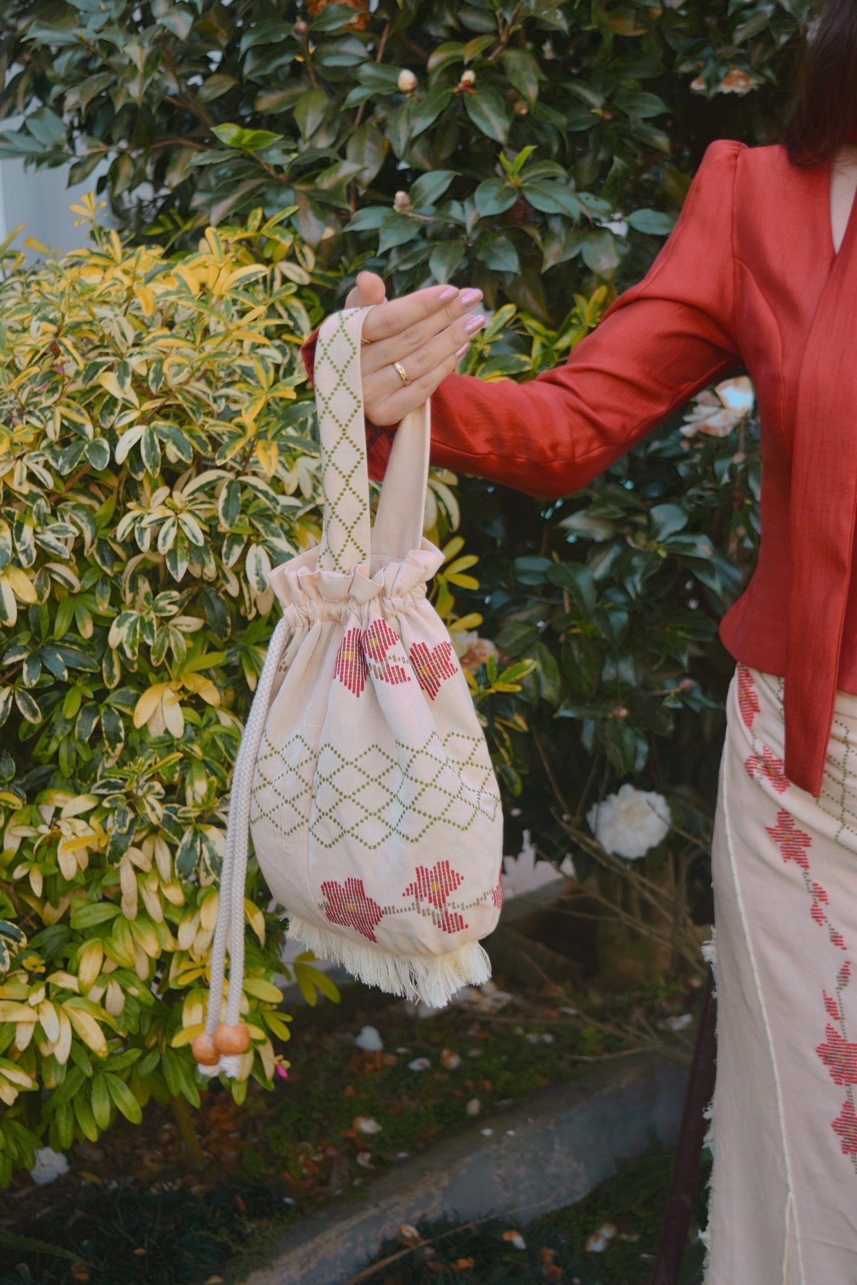 Hand Woven Orchid Bag
