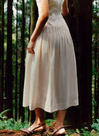 Pleated Midi dress (Oatmeal color)