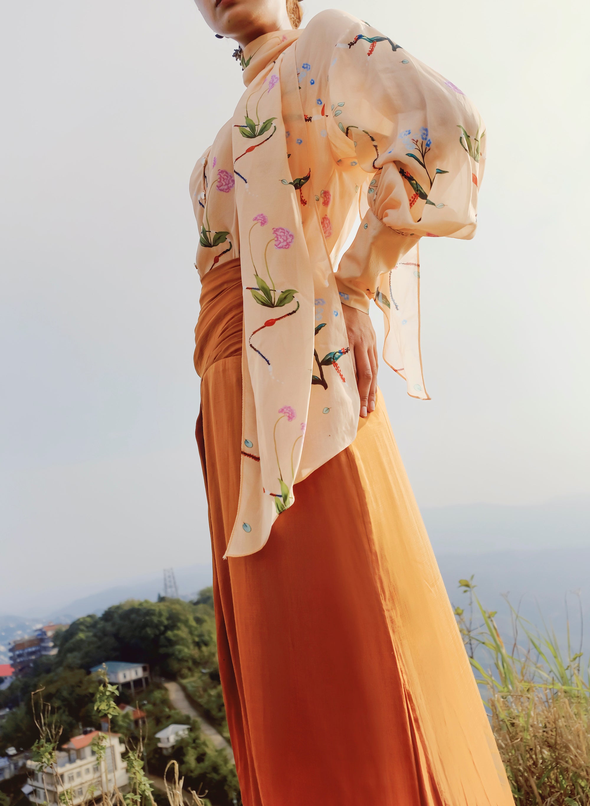 Ruched Skirt Set